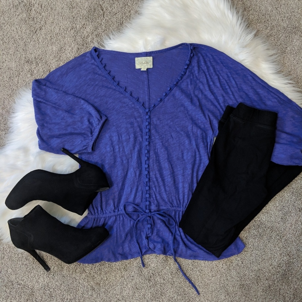 Anthro - Deletta | Fernlee purple buttonup top